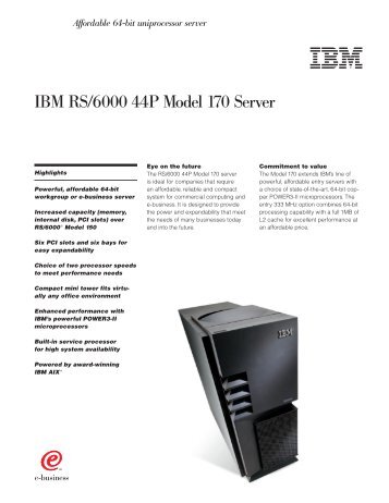 IBM RS/6000 44P Model 170 Server