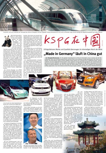 Der Automotive-Sektor schafft die Trendwende - KSPG AG
