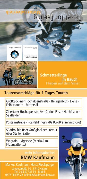 Motorradverleih - Kaufmann