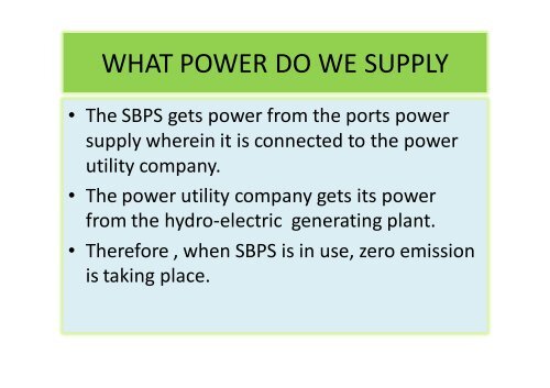 Shore Based Power Supply in Ports-A Case Study - Clean Air for ...