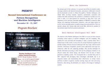 First International Conference on - Indian Statistical Institute