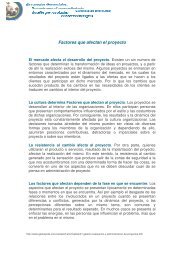 Factores que afectan el proyecto