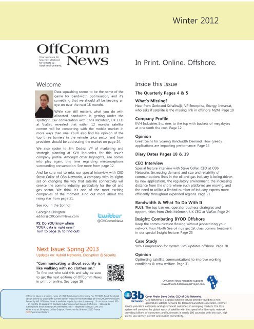 OffComm News 2 - O3b Networks