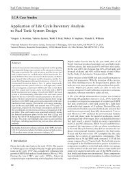 Application of Life Cycle Inventory Analysis to Fuel Tank System ...