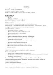 curriculum vitae - UniversitÃ  di Roma Tor Vergata