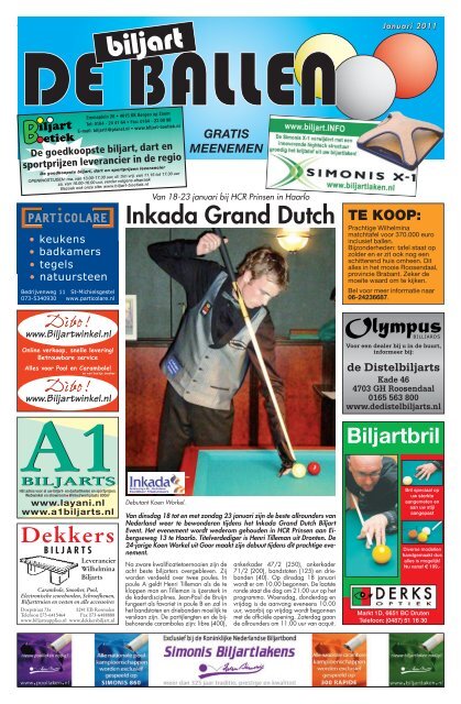 Inkada Grand Dutch 2011 - De Biljart Ballen