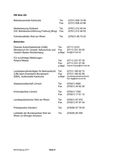 Sammlung betrieblicher Vorschriften (SbV) - Kandertalbahn