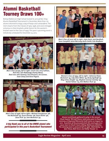 Eagle Review Spring 2012 part 3 of 4 - Bishop Watterson High School