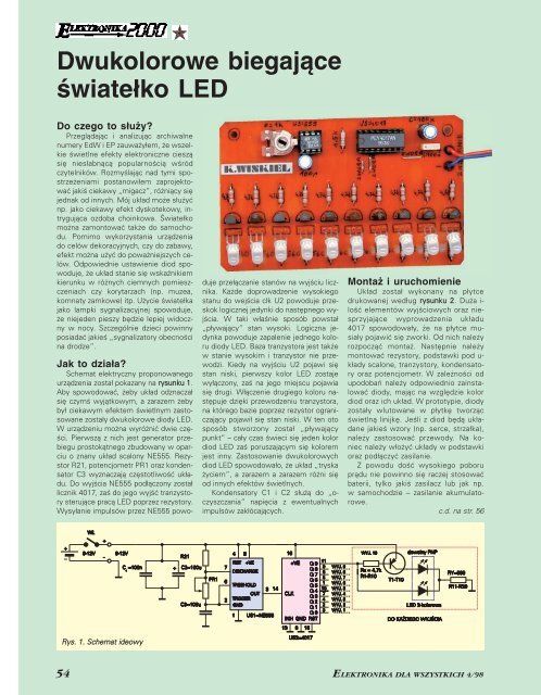 Dwukolorowe biegające światełko LED (235KB) - Elportal