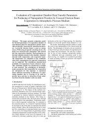 Evaluation of Evaporation Chamber Heat Transfer Parameters for ...