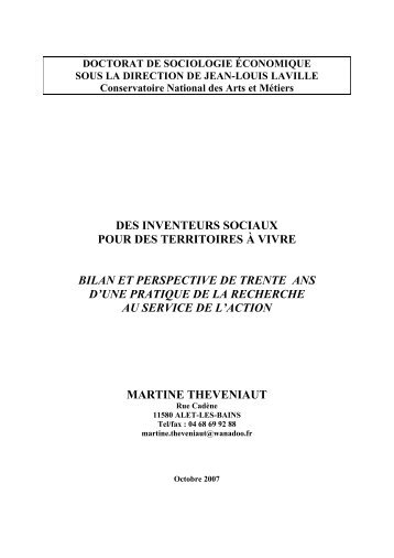 des inventeurs sociaux pour des territoires Ã  vivre ... - Pactes Locaux