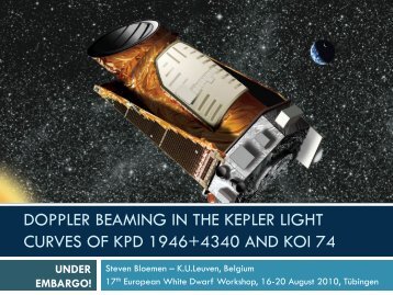 doppler beaming in the kepler light curves of kpd 1946+4340 and ...