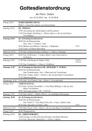 Gottesdienstordnung - Zeillern