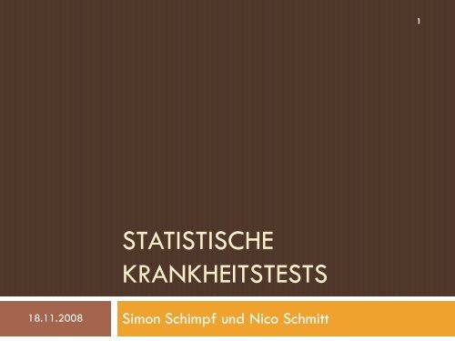 Statistische Krankheitstests