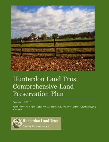 Hunterdon Land Trust Conservation Plan