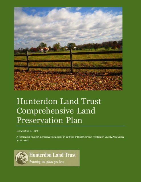 Hunterdon Land Trust Conservation Plan