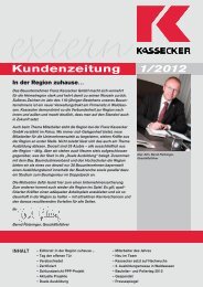 Kundenzeitung 1/2012 - Franz Kassecker GmbH