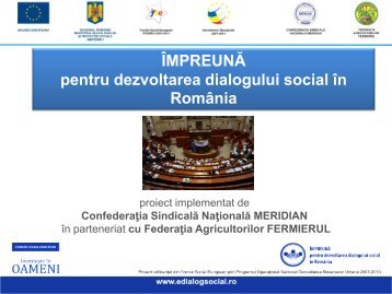 Impreuna pentru dezvoltarea dialogului social in ... - CSN Meridian