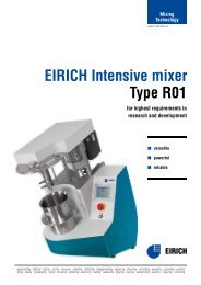EIRICH Intensive mixer Type R01 for highest requirements in ...
