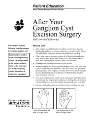 Ganglion Cyst Excision - UWMC Health On-Line - University of ...