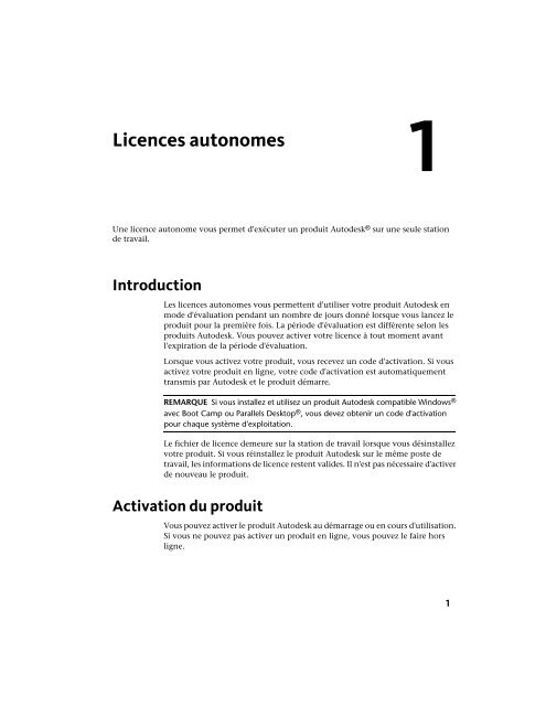 Guide des licences (.pdf) - Autodesk