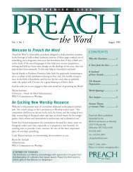 Vol 1.1 Preach the Word Aug 1997 (PDF) - Grow in Grace