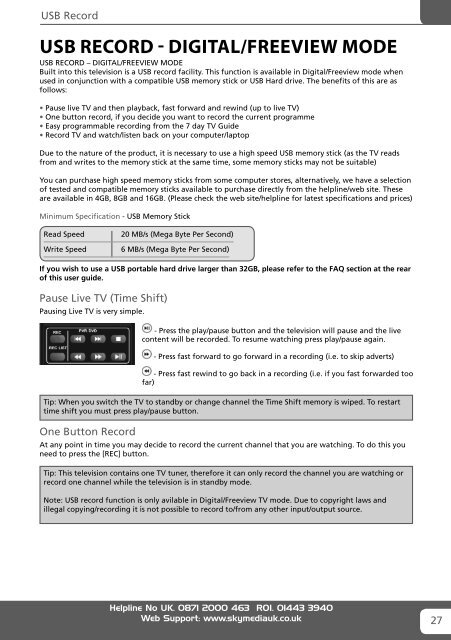 Manual - UMC- 32-68G-GB-1B-TCDUP-UK.indd - Sky Media UK LTD