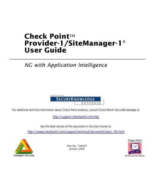 Provider-1/SiteManager-1 - Check Point