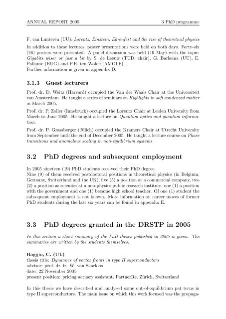 ANNUAL REPORT 2005 - Universiteit Utrecht