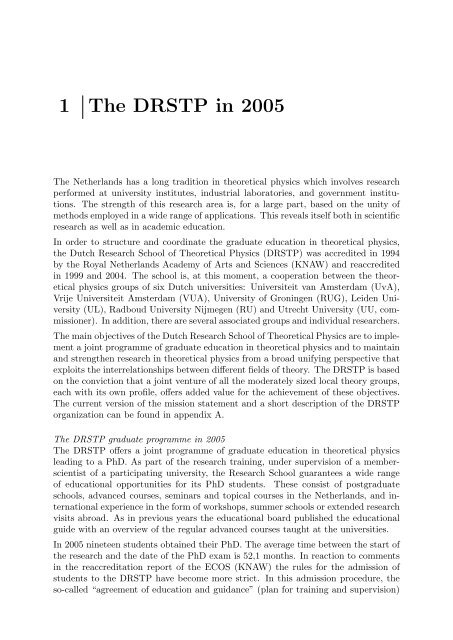 ANNUAL REPORT 2005 - Universiteit Utrecht