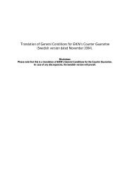 Translation of General Conditions for EKN's Counter Guarantee ...