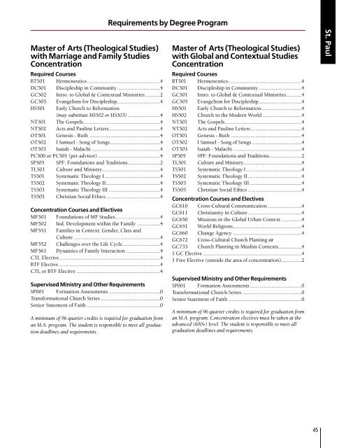 minary W orld Class Seminary - Bethel Seminary - Bethel University