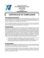 Certificate of Compliance Application - Stanislaus County
