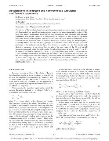 Accelerations in isotropic and homogeneous turbulence and Taylor