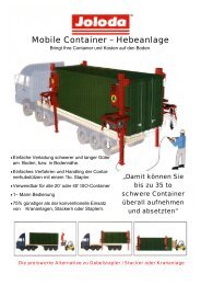 Mobile Container â Hebeanlage