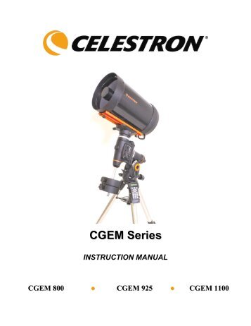 CGEM Series Manual - Celestron