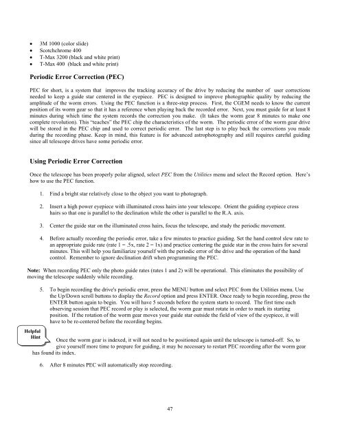 CGEM Series Manual - Celestron