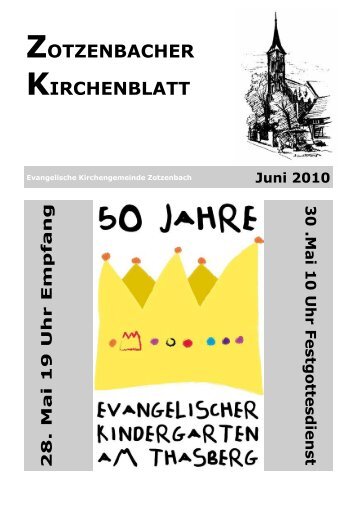 zotzenbacher kirchenblatt - Evangelische Kirchengemeinde ...