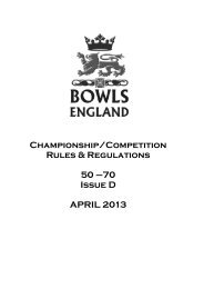 Championship/Competition Rules & Regulations 50 - Bowls England