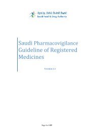 Saudi Pharmacovigilance Guideline Of Registered Medicines for ...