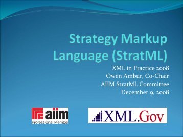 Strategy Markup Language (StratML) - IDEAlliance