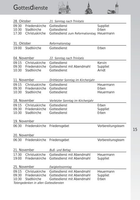 Entdecken Sie die - Evangelische Kirchengemeinde Oelde