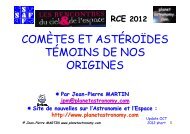 Jean-Pierre MARTIN www.planetastronomy.com - Association ...