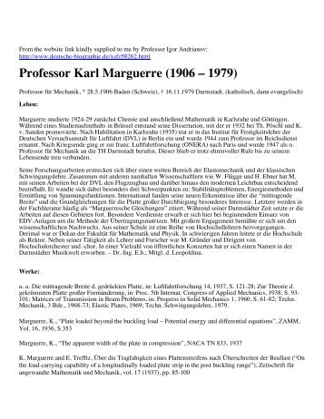 Professor Karl Marguerre (1906 â 1979) - Shellbuckling.com
