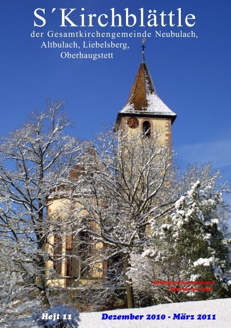 Dezember 2010 - Evangelische Kirchengemeinde Neubulach