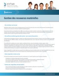 Virtuo - RFRM - Gestion des ressources matÃ©rielles - MediSolution