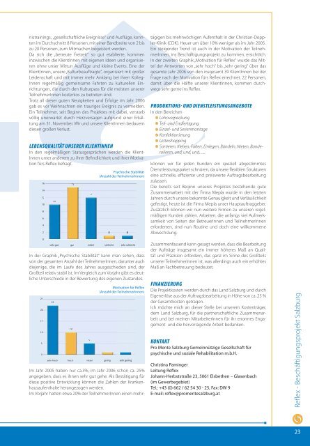 Geschäftsbericht 2006 - Kinderseelenhilfe