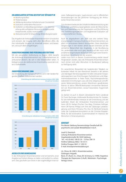 Geschäftsbericht 2006 - Kinderseelenhilfe