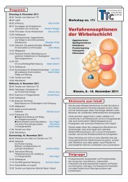 Verfahrensoptionen der Wirbelschicht - Glatt