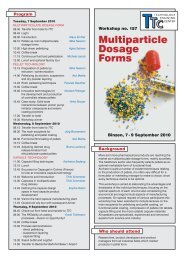 Multiparticle Dosage Forms - Glatt